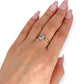 GOLD DEAL | 9ct (9K) Gold Affluent Elegance Aquamarine & Diamond Cluster Ring Valuation $1,100