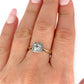 GOLD DEAL | 9ct (9K) Gold Affluent Elegance Aquamarine & Diamond Cluster Ring Valuation $1,100