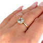 GOLD DEAL | 9ct (9K) Gold Affluent Elegance Aquamarine & Diamond Cluster Ring Valuation $1,100