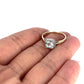 GOLD DEAL | 9ct (9K) Gold Affluent Elegance Aquamarine & Diamond Cluster Ring Valuation $1,100