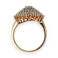 GOLD DEAL | 9ct (9K) Gold Radiant Grandeur 1ct Diamond Dome Ring Valuation $1,650