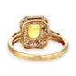 GOLD DEAL | 9ct (9K) Gold Regal Yellow Sapphire & Diamond Cluster Ring Valuation $2,200