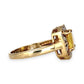 GOLD DEAL | 9ct (9K) Gold Regal Yellow Sapphire & Diamond Cluster Ring Valuation $2,200