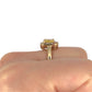 GOLD DEAL | 9ct (9K) Gold Regal Yellow Sapphire & Diamond Cluster Ring Valuation $2,200