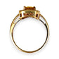 GOLD DEAL | 9ct (9K) Gold Regal Yellow Sapphire & Diamond Cluster Ring Valuation $2,200