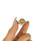 GOLD DEAL | 9ct (9K) Gold Radiant Warm Citrine & Diamond Halo Ring Valuation $2,200