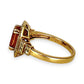 GOLD DEAL | 9ct (9K) Gold Radiant Warm Citrine & Diamond Halo Ring Valuation $2,200