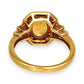 GOLD DEAL | 9ct (9K) Gold Radiant Warm Citrine & Diamond Halo Ring Valuation $2,200