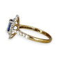 GOLD DEAL | 9ct (9K) Gold Refurbished Sapphire & Diamond Cluster Ring Size O Valuation $2,150