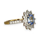 GOLD DEAL | 9ct (9K) Gold Refurbished Sapphire & Diamond Cluster Ring Size O Valuation $2,150