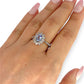 GOLD DEAL | 9ct (9K) Gold Refurbished Sapphire & Diamond Cluster Ring Size O Valuation $2,150