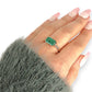 GOLD DEAL | 9ct (9K) Gold Regal Radiant Emerald & Diamond Dress Ring Valuation $3,300