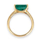 GOLD DEAL | 9ct (9K) Gold Regal Radiant Emerald & Diamond Dress Ring Valuation $3,300