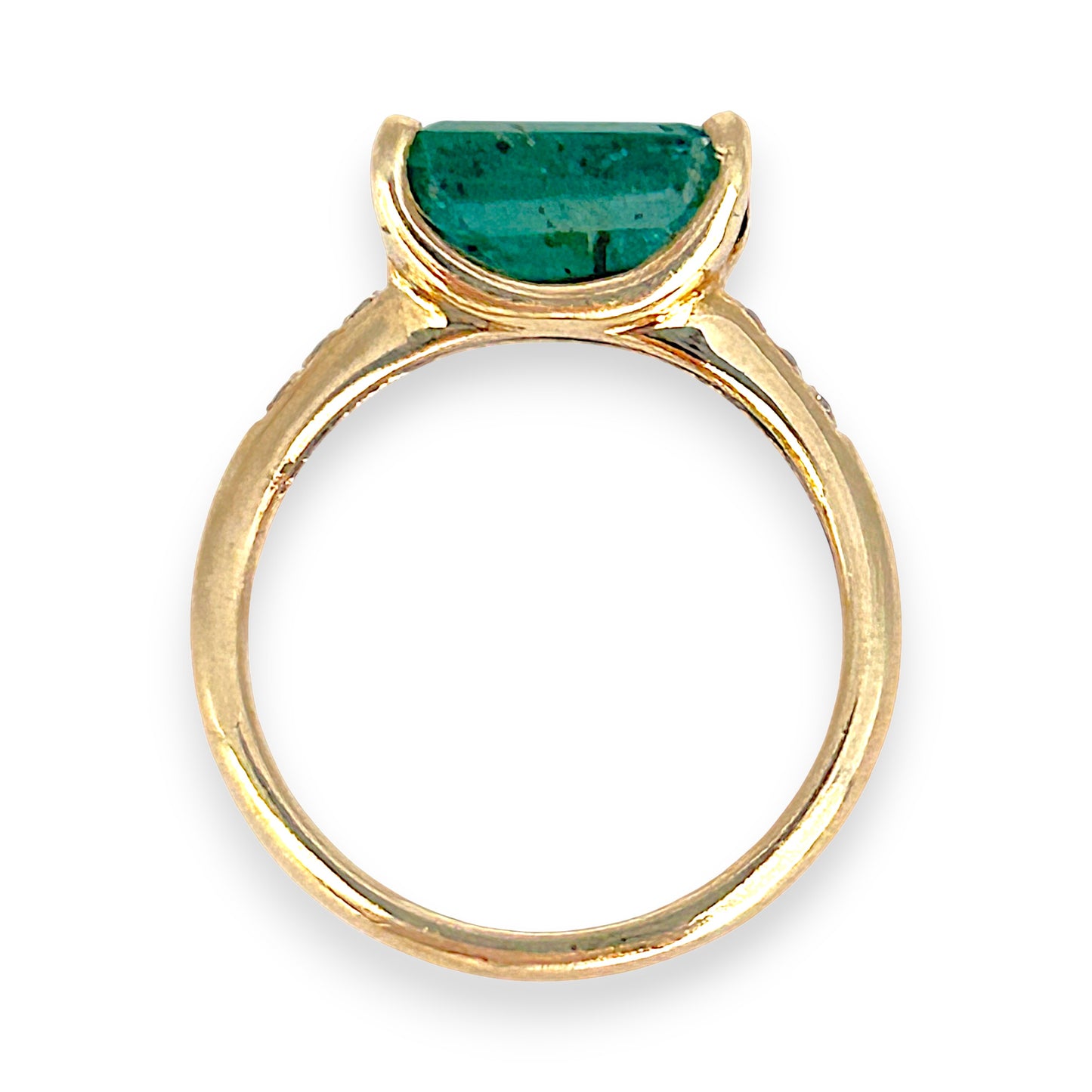 GOLD DEAL | 9ct (9K) Gold Regal Radiant Emerald & Diamond Dress Ring Valuation $3,300