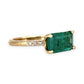 GOLD DEAL | 9ct (9K) Gold Regal Radiant Emerald & Diamond Dress Ring Valuation $3,300