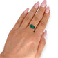 GOLD DEAL | 9ct (9K) Gold Regal Radiant Emerald & Diamond Dress Ring Valuation $3,300