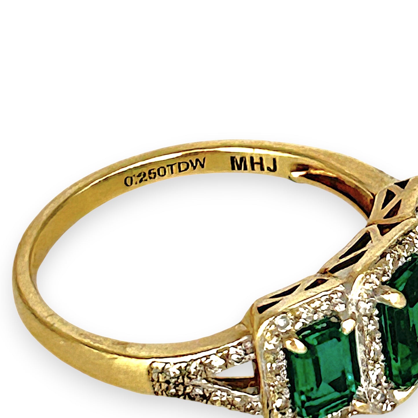 GOLD DEAL | 10ct (10K) Gold Michael Hill Emerald Radiance with Diamond Ring Valuation $1,525
