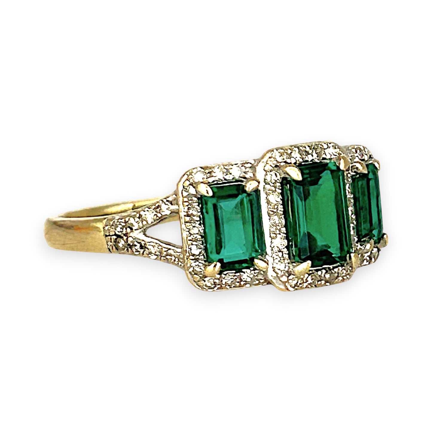 GOLD DEAL | 10ct (10K) Gold Michael Hill Emerald Radiance with Diamond Ring Valuation $1,525
