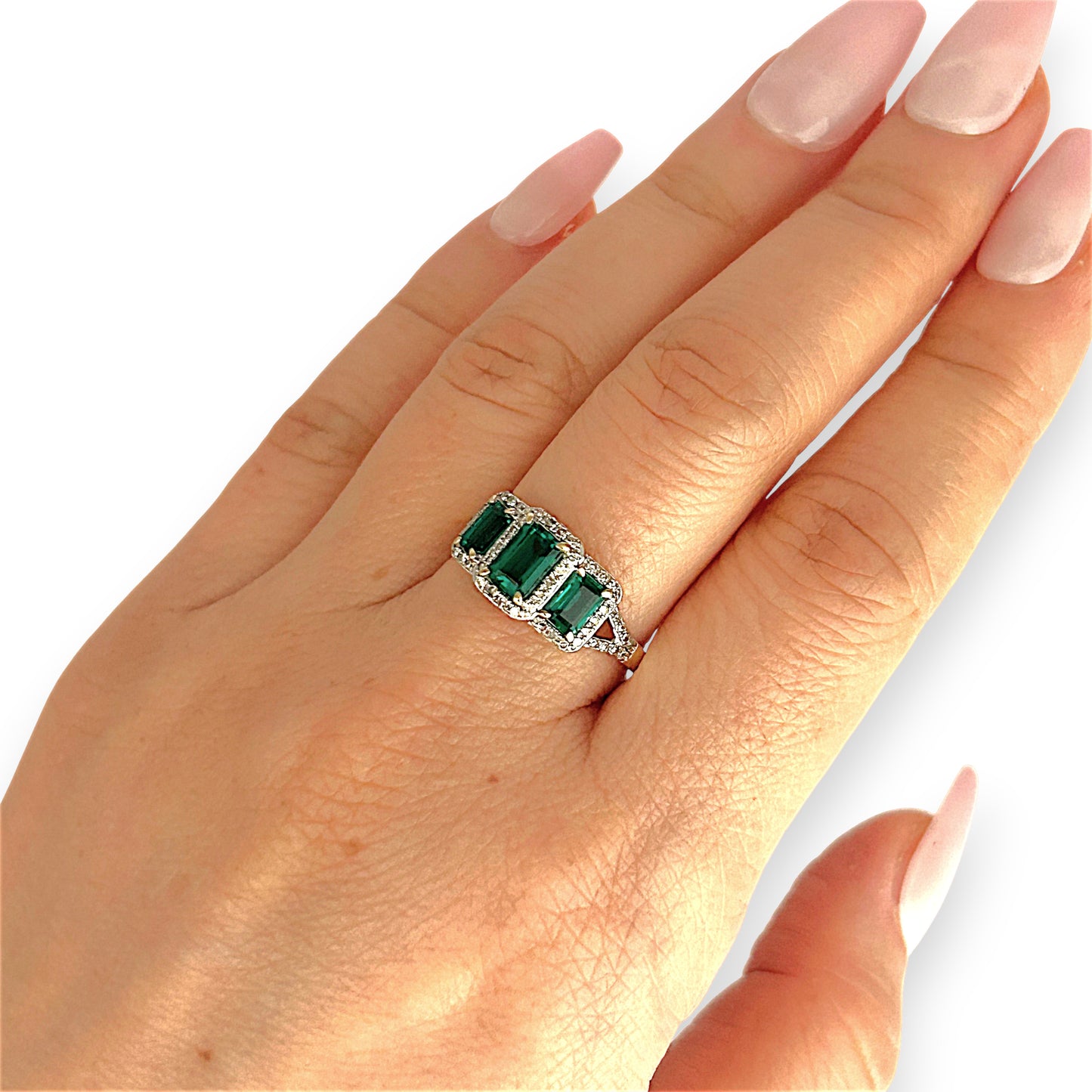GOLD DEAL | 10ct (10K) Gold Michael Hill Emerald Radiance with Diamond Ring Valuation $1,525