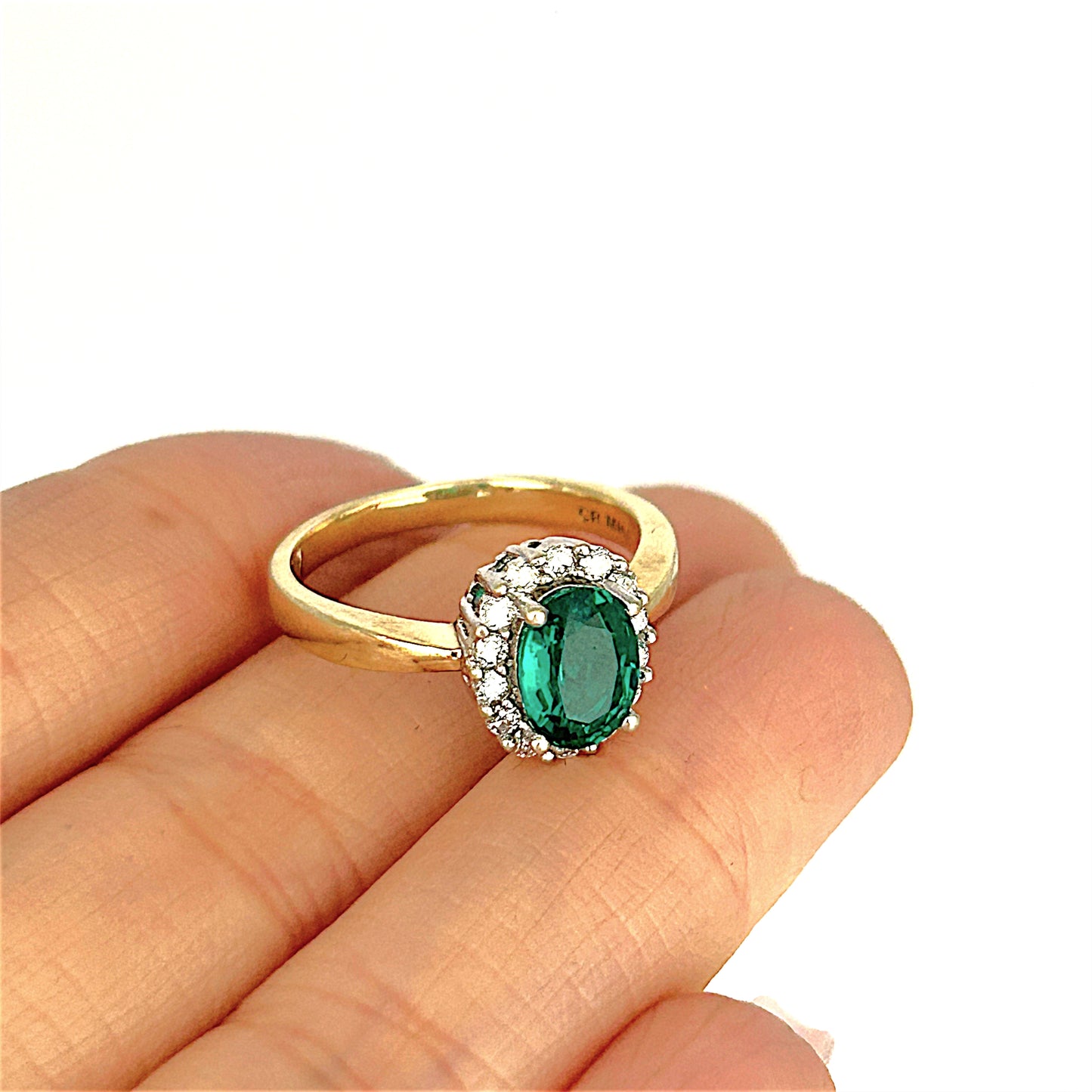 GOLD DEAL | 10ct Gold Michael Hill Enchanting Emerald & Diamond Ring Valuation $1,750