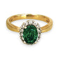 GOLD DEAL | 10ct Gold Michael Hill Enchanting Emerald & Diamond Ring Valuation $1,750