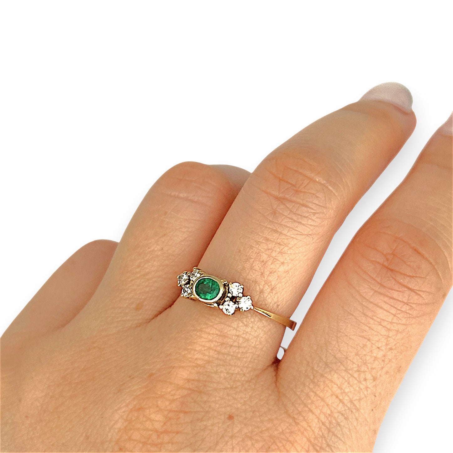 XMAS DEAL | 14kt Gold Emerald Grace Ring Valuation $2,200