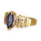 GOLD DEAL | 14ct Gold Bold Blue Tanzanite 1.00ct & Diamond 0.36ct Ring Valuation $6,237