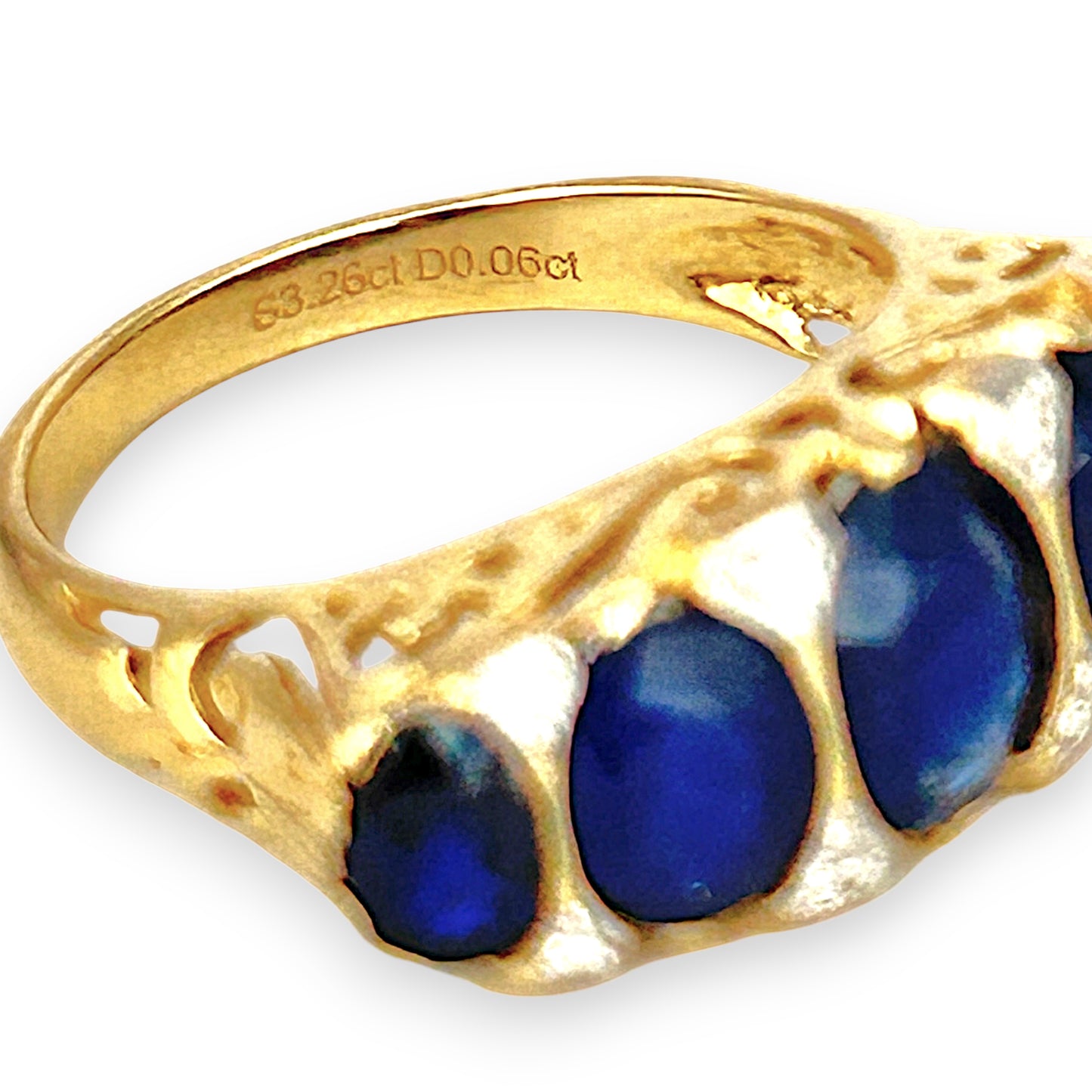XMAS DEAL | 14kt Gold Midnight Radiance Sapphire & Diamond Ring Valuation $3,600