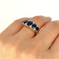 XMAS DEAL | 14kt Gold Midnight Radiance Sapphire & Diamond Ring Valuation $3,600