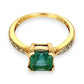 XMAS DEAL | 14kt Gold Peaceful Radiance Green Beryl Ring Valuation $2,800