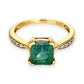XMAS DEAL | 14kt Gold Peaceful Radiance Green Beryl Ring Valuation $2,800