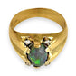 GOLD DEAL | 18ct (18K) Gold Serene Sparkle Oval Opal & Diamond Ring Valuation $10,750