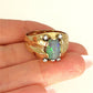 GOLD DEAL | 18ct (18K) Gold Serene Sparkle Oval Opal & Diamond Ring Valuation $10,750
