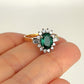 XMAS DEAL | 18kt Y/W Gold Emerald Symphony Ring Valuation $4,550