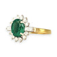XMAS DEAL | 18kt Y/W Gold Emerald Symphony Ring Valuation $4,550