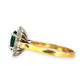 XMAS DEAL | 18kt Y/W Gold Emerald Symphony Ring Valuation $4,550