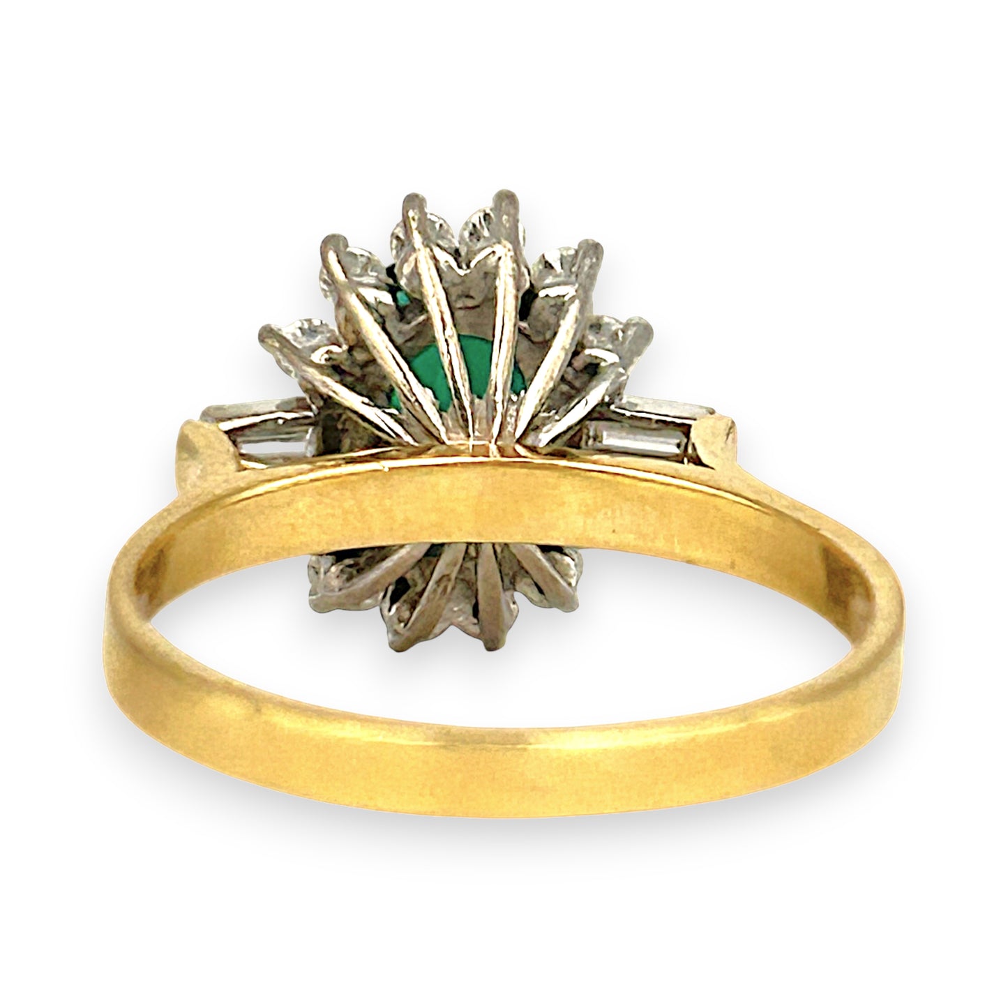 XMAS DEAL | 18kt Y/W Gold Emerald Symphony Ring Valuation $4,550
