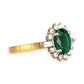 XMAS DEAL | 18kt Y/W Gold Emerald Symphony Ring Valuation $4,550