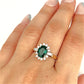XMAS DEAL | 18kt Y/W Gold Emerald Symphony Ring Valuation $4,550
