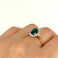 XMAS DEAL | 18kt Y/W Gold Emerald Symphony Ring Valuation $4,550