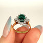 XMAS DEAL | 18kt Y/W Gold Emerald Symphony Ring Valuation $4,550