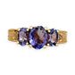 GOLD DEAL | 14ct Gold Luxurious Tri Tanzanite 2.0ct & Diamond Ring Valuation $5,456