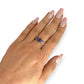 GOLD DEAL | 14ct Gold Luxurious Tri Tanzanite 2.0ct & Diamond Ring Valuation $5,456