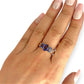 GOLD DEAL | 14ct Gold Luxurious Tri Tanzanite 2.0ct & Diamond Ring Valuation $5,456