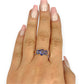 GOLD DEAL | 14ct Gold Luxurious Tri Tanzanite 2.0ct & Diamond Ring Valuation $5,456