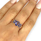 GOLD DEAL | 14ct Gold Luxurious Tri Tanzanite 2.0ct & Diamond Ring Valuation $5,456