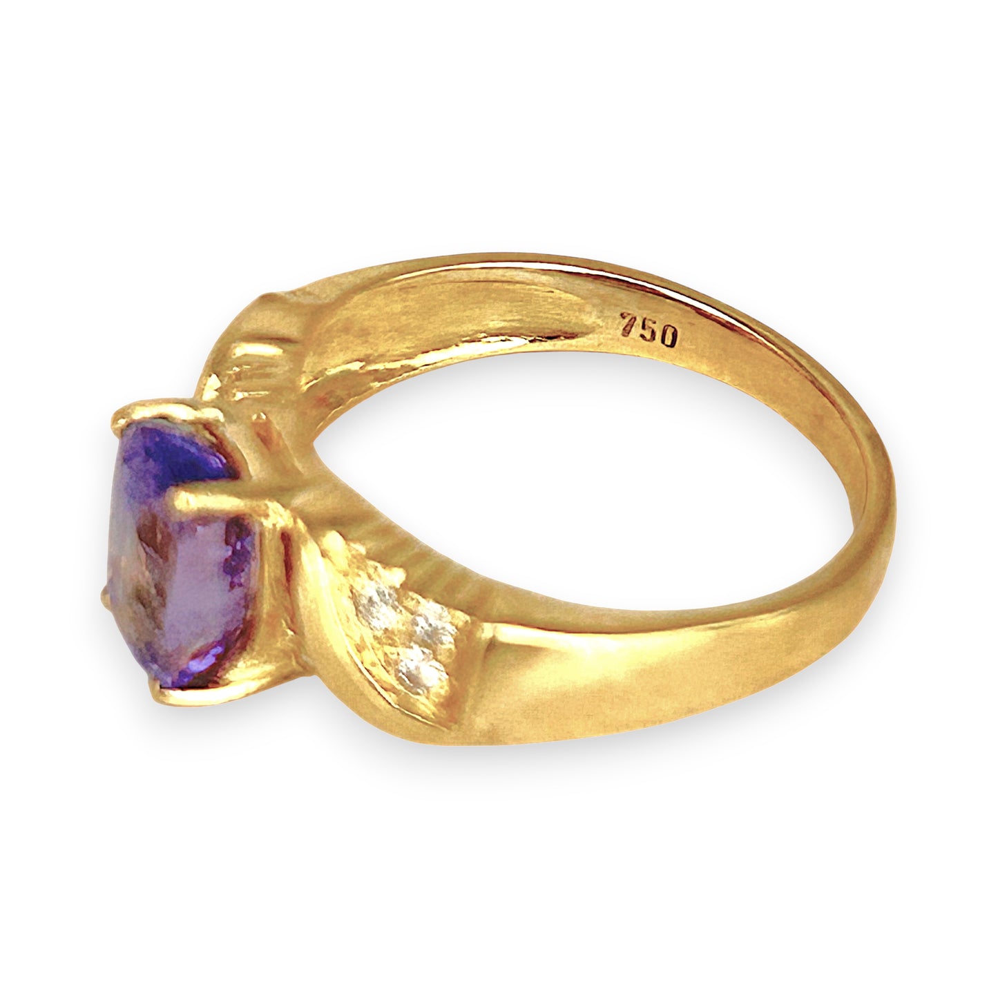 XMAS DEAL | 18kt Gold Violet Royale Ring with Sapphire Valuation $6,400