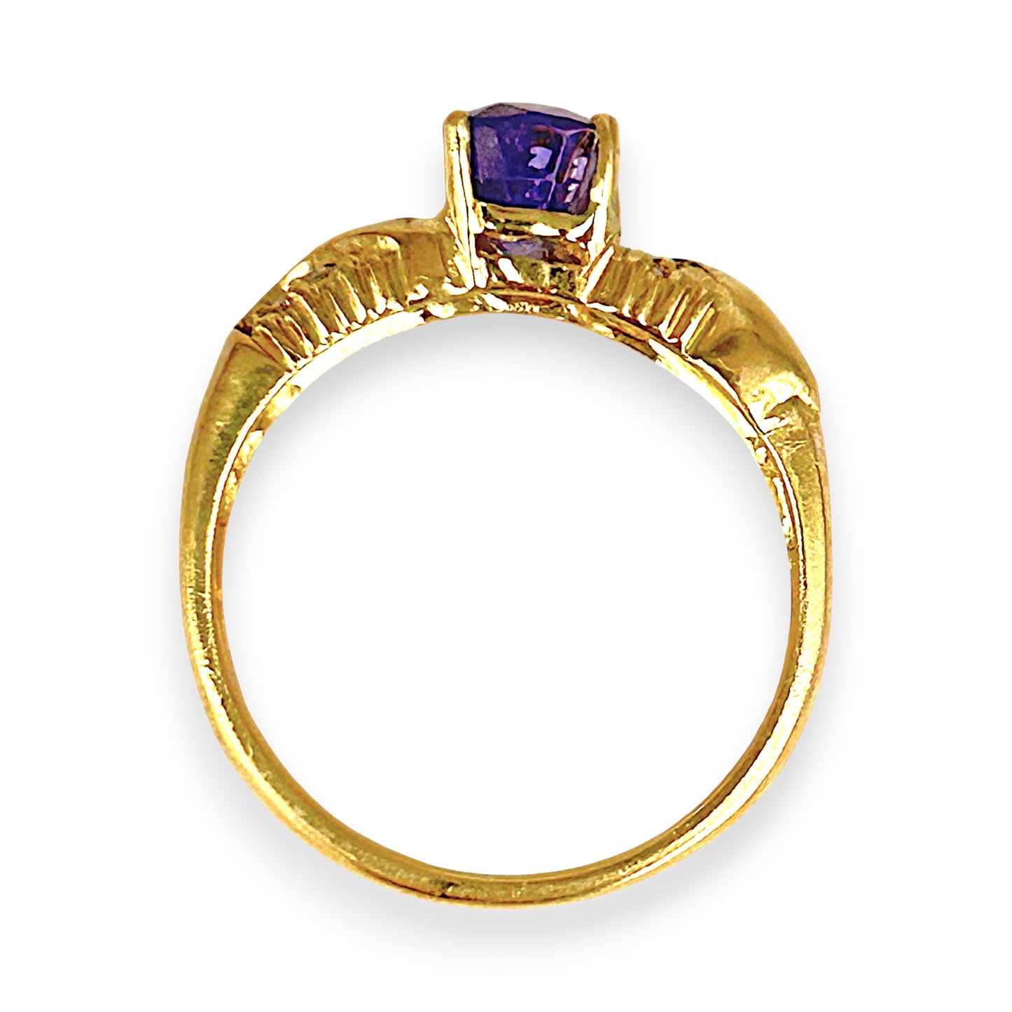 XMAS DEAL | 18kt Gold Violet Royale Ring with Sapphire Valuation $6,400