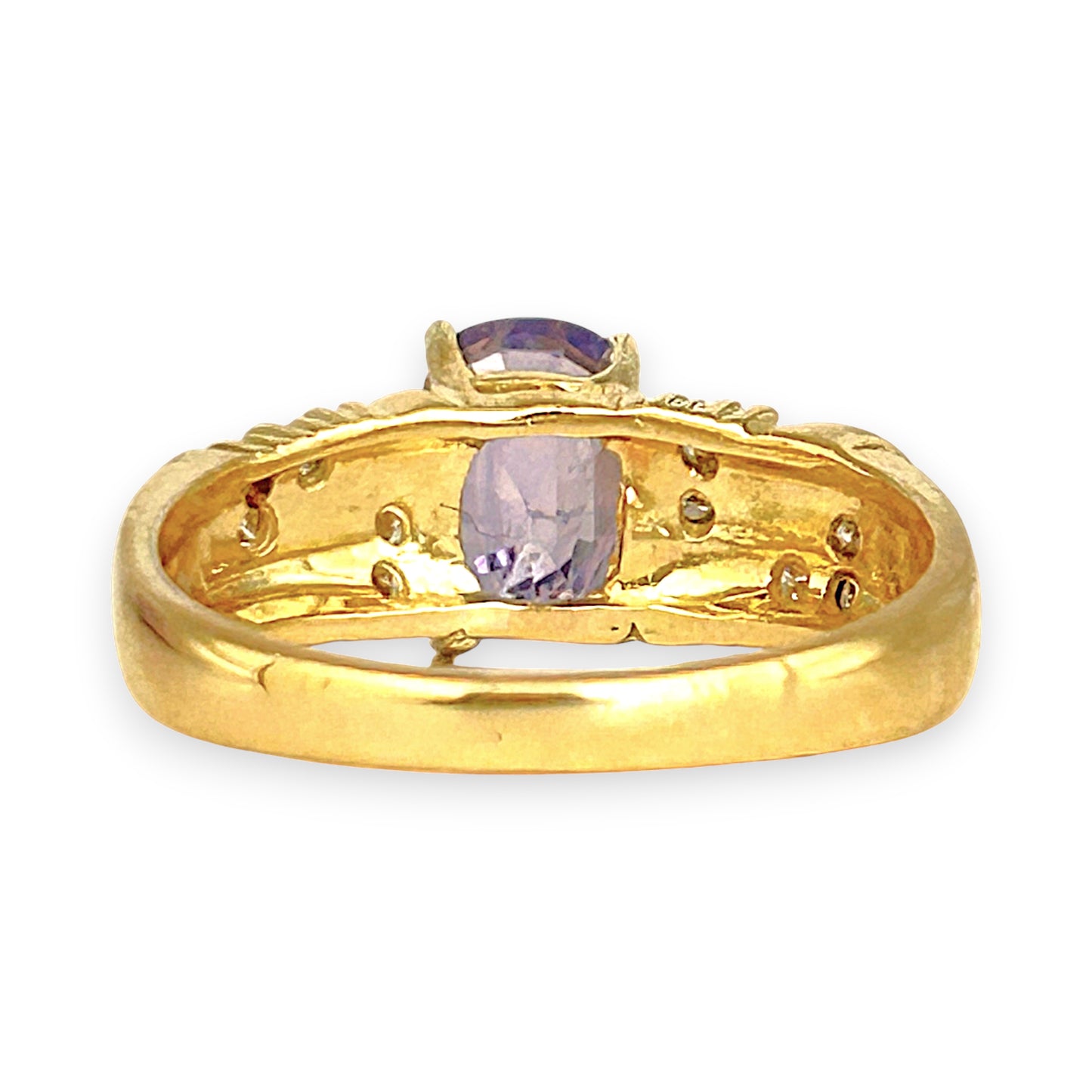 XMAS DEAL | 18kt Gold Violet Royale Ring with Sapphire Valuation $6,400
