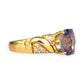 XMAS DEAL | 18kt Gold Violet Royale Ring with Sapphire Valuation $6,400